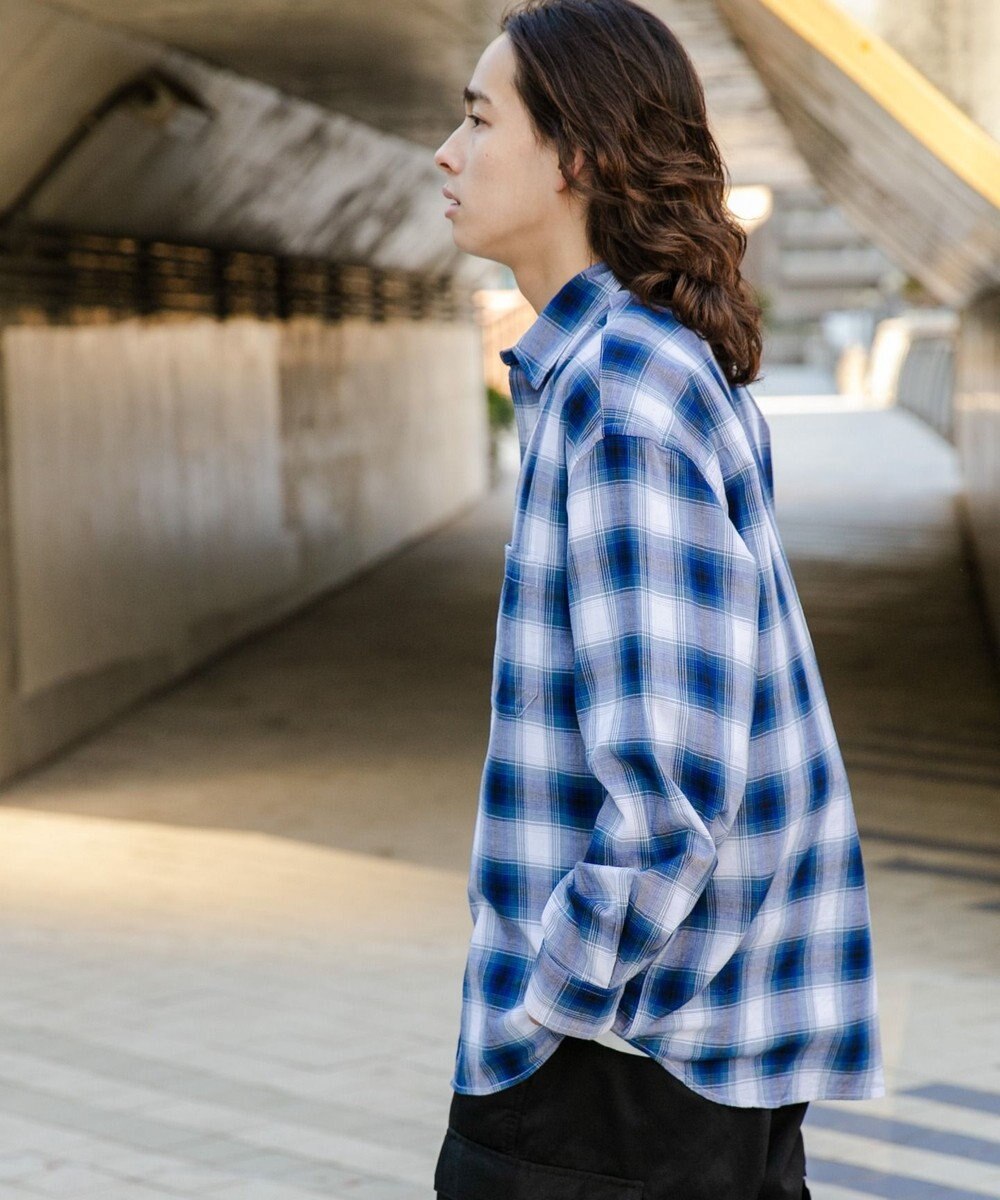 WEGO オンブレチェックシャツ 