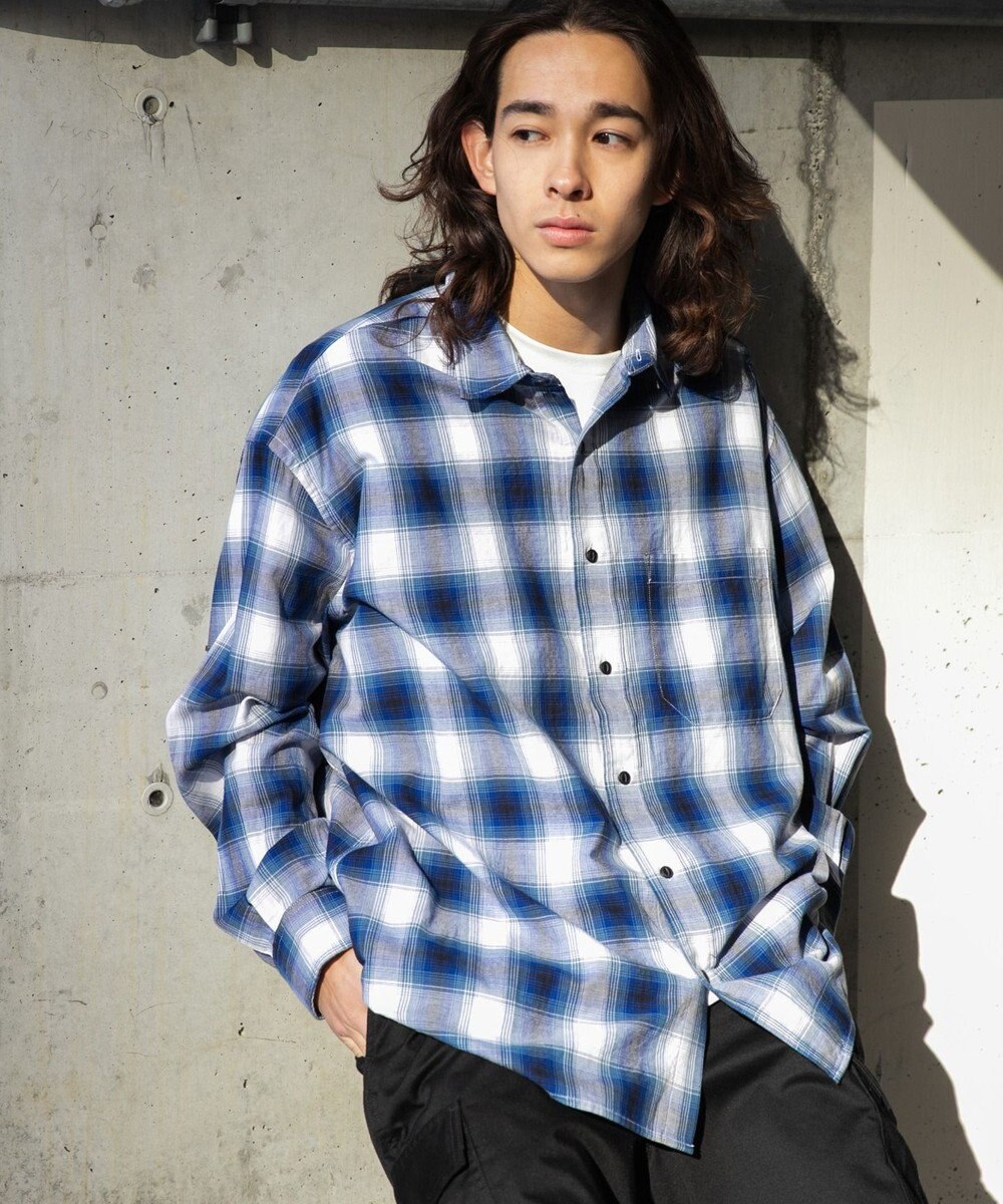 WEGO オンブレチェックシャツ 