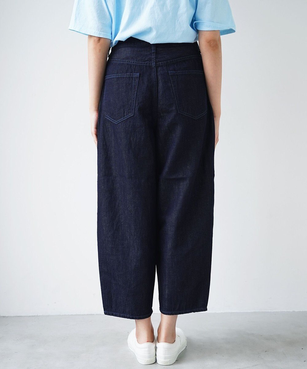 caqu FS linen barrel pants ふんわりリネンテーパードデニム 