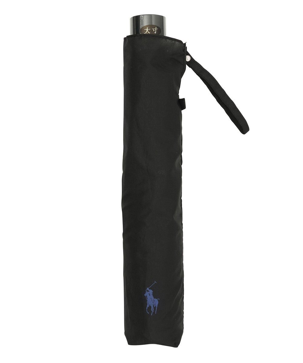 MOONBAT 【大きめ70cm】POLO RALPH LAUREN 折りたたみ傘 メンズ プレーン ワンポイント刺繍 