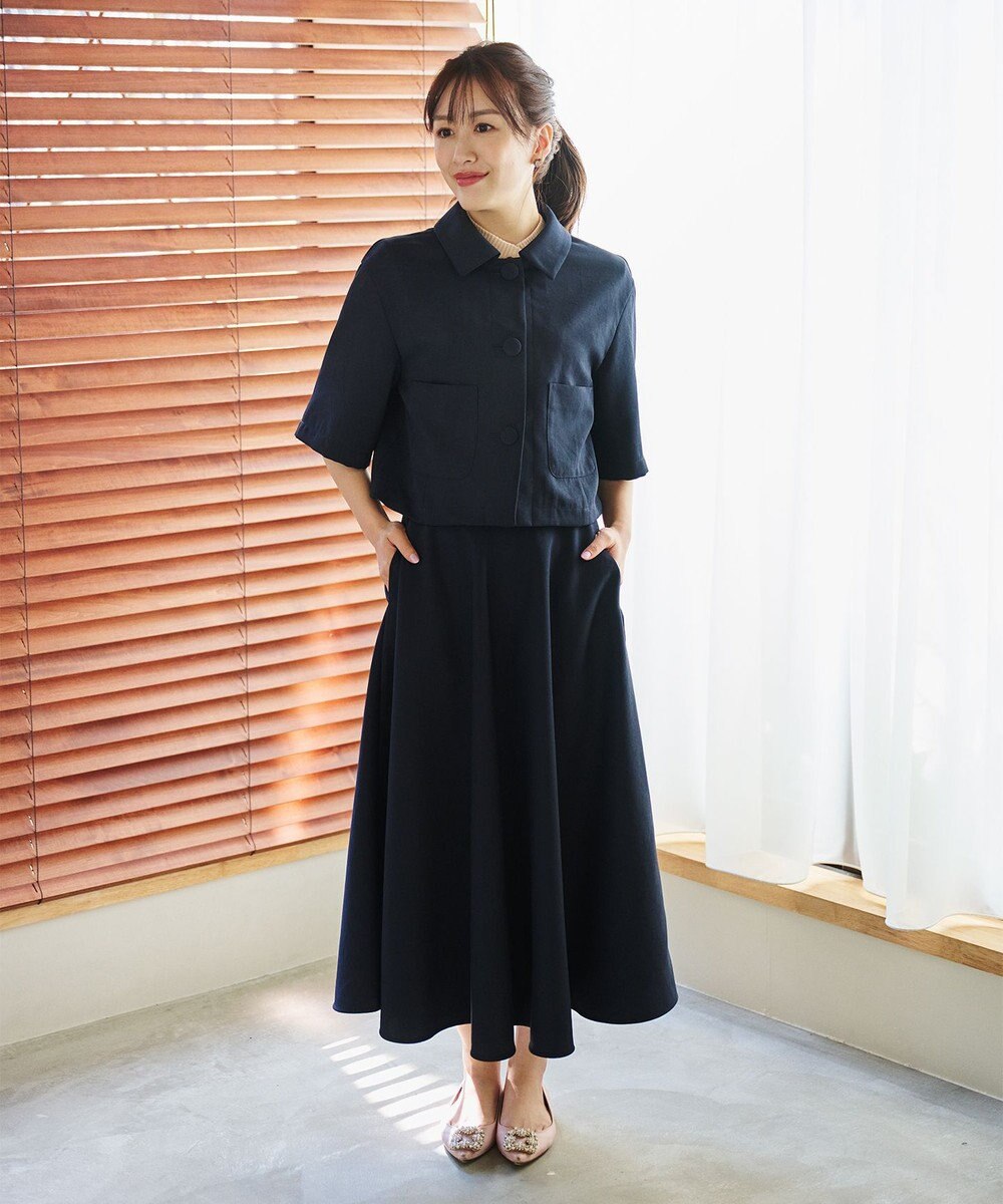 #Newans 【シワになりにくい】〈花乃まりあさんコラボ〉サーキュラースカート 