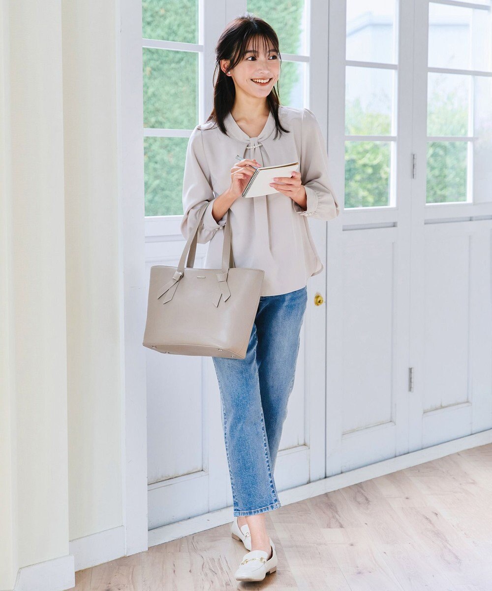 Tiaclasse L 【ダブルクロス】2wayボウタイ風ブラウス 