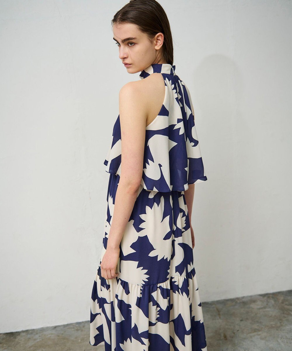 GRACE CONTINENTAL キカプリントホルタードレス 