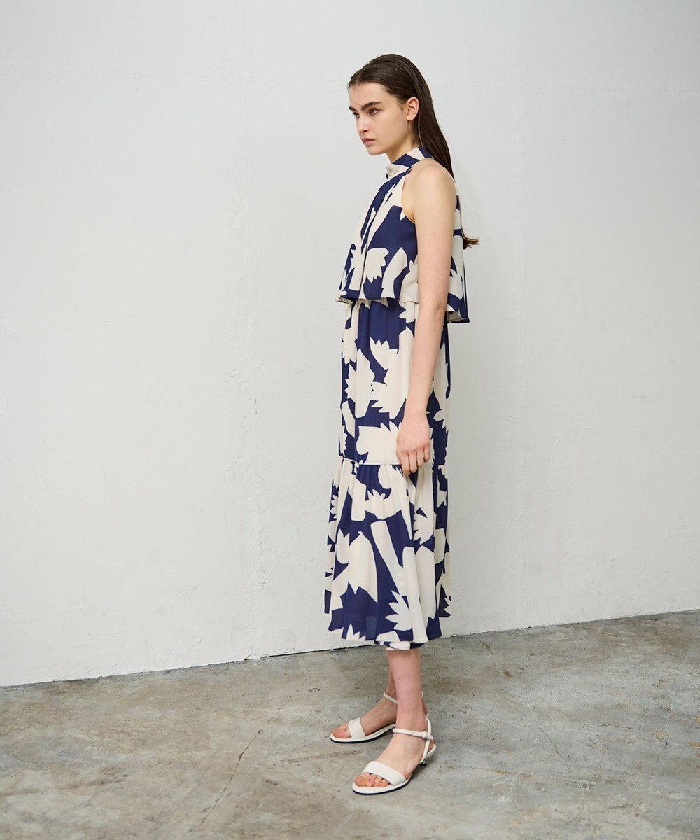 GRACE CONTINENTAL キカプリントホルタードレス 