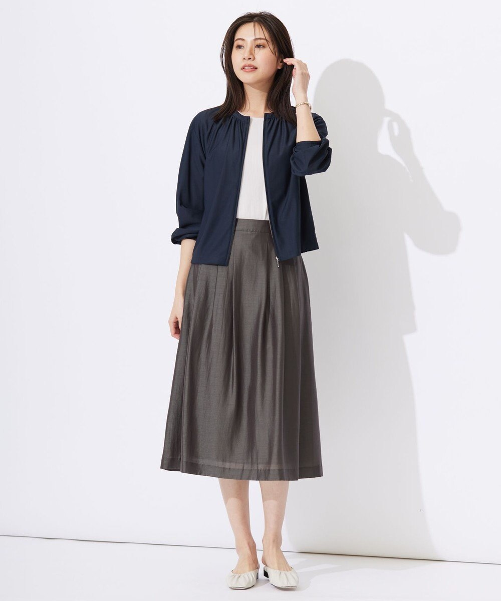 J.PRESS LADIES S 【洗える】シアーソフトカールマイヤー タック スカート 