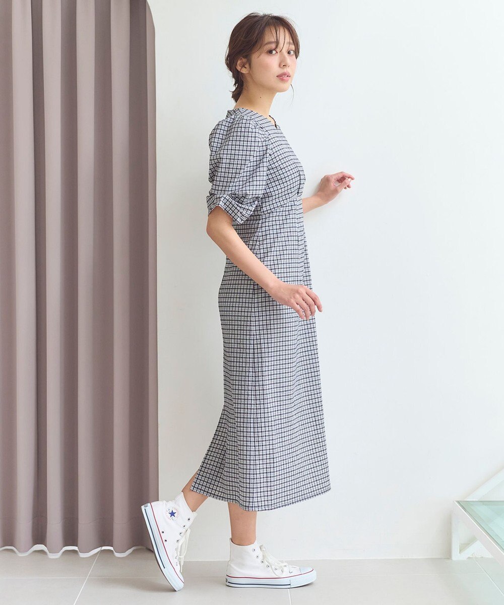 Feroux 【洗える】サッカーチェック ワンピース 