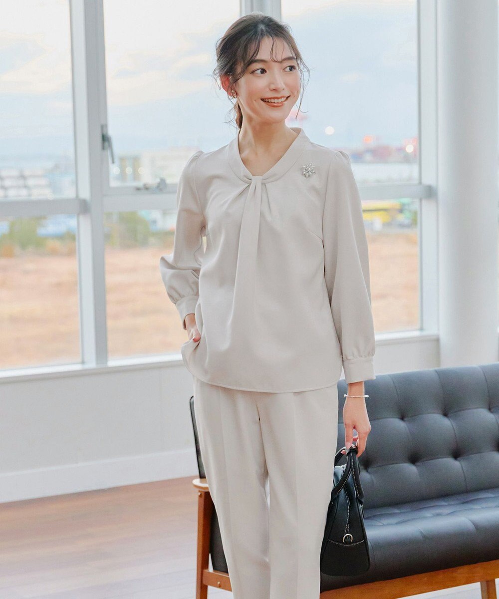 Tiaclasse 【ダブルクロス】2wayボウタイ風ブラウス 