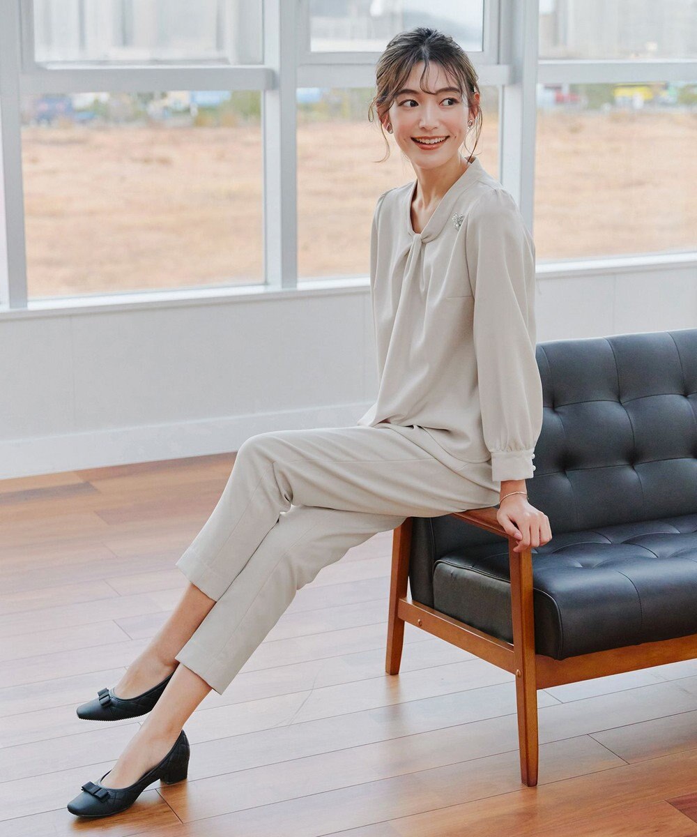 Tiaclasse 【ダブルクロス】2wayボウタイ風ブラウス 