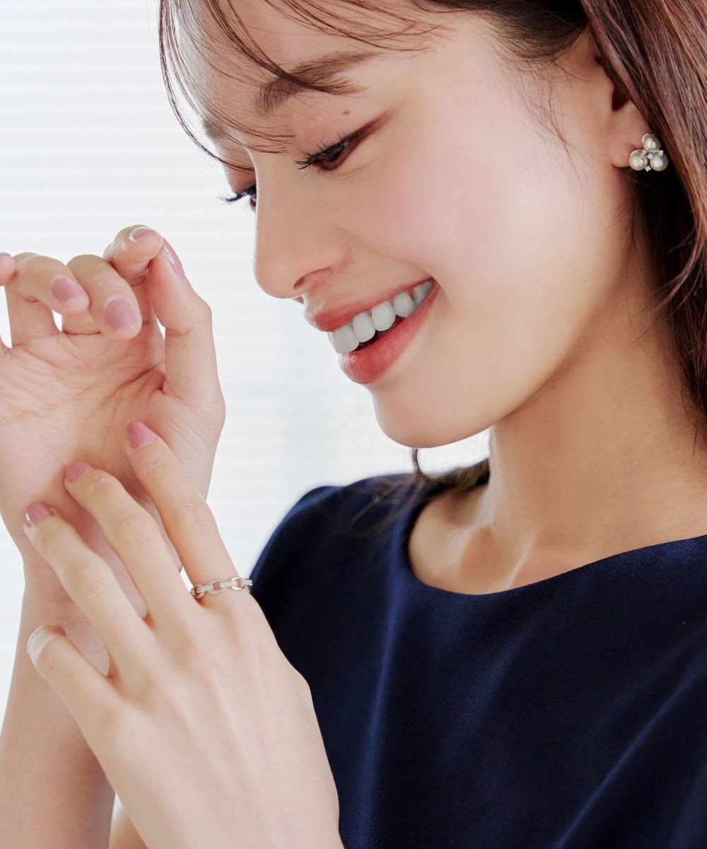 Tiaclasse 【安田美沙子さん着用】キュービックチェーンリング 