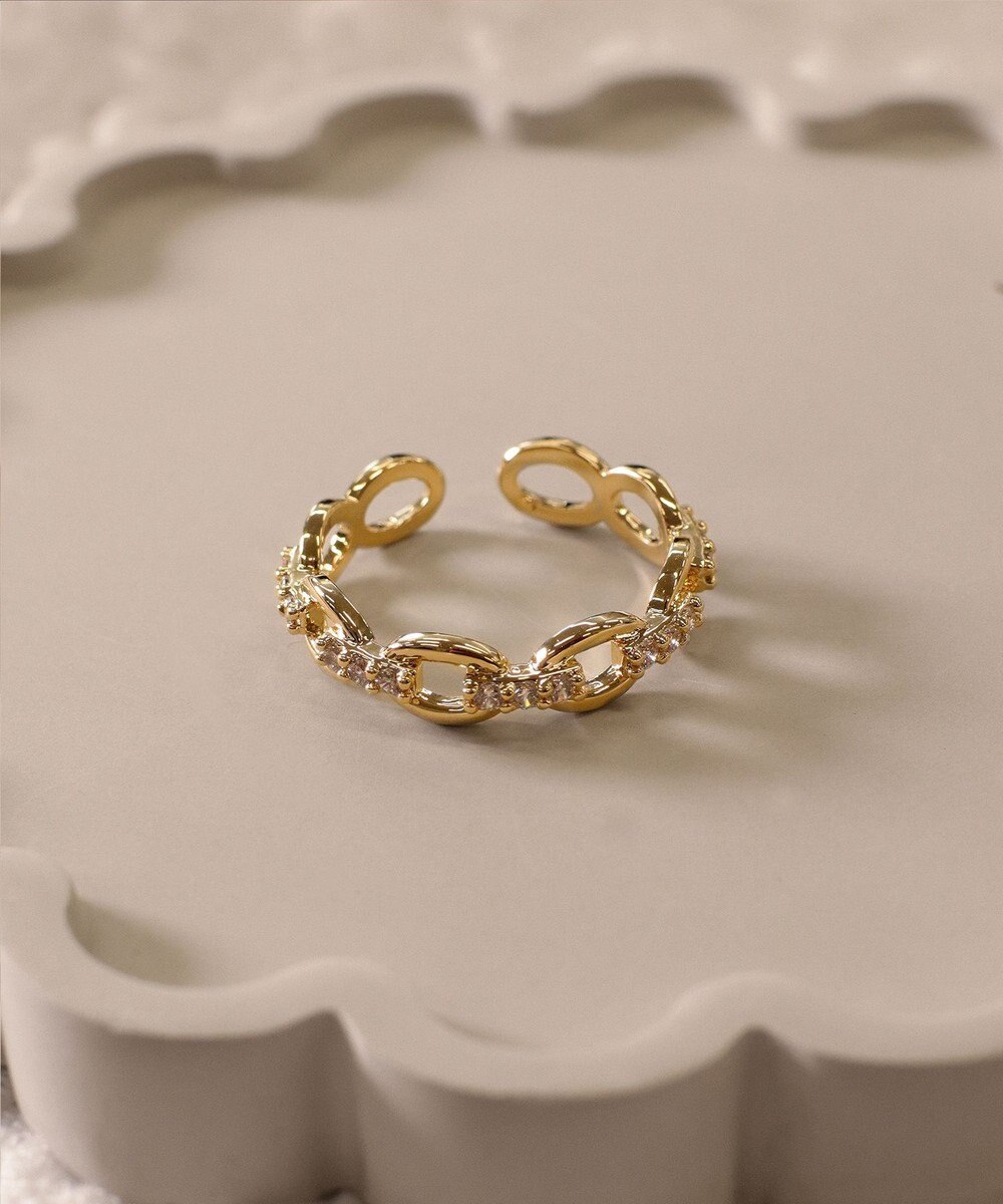 Tiaclasse 【安田美沙子さん着用】キュービックチェーンリング 