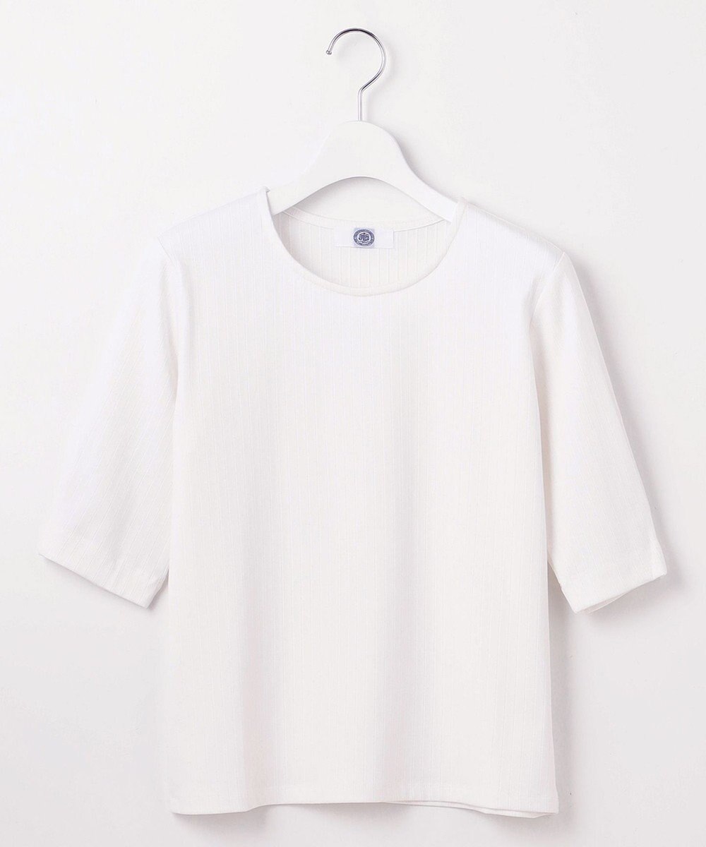 J.PRESS LADIES L ワイドリブジャージー タックスリーブ カットソー 