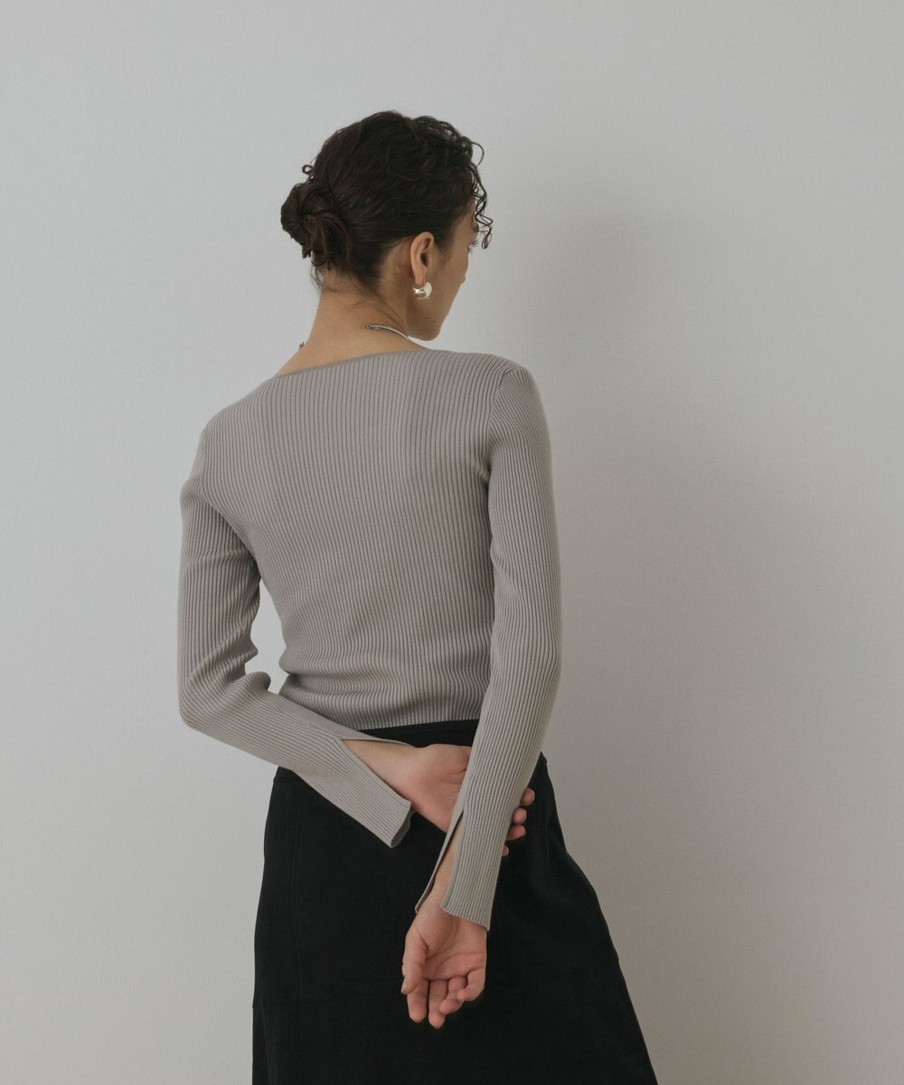 GRACE CONTINENTAL ハイゲージリブニットトップ 