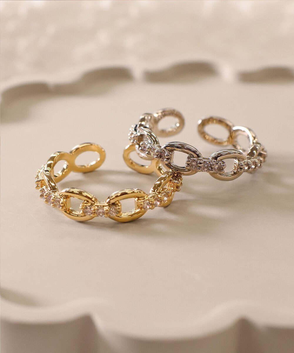 Tiaclasse 【安田美沙子さん着用】キュービックチェーンリング 