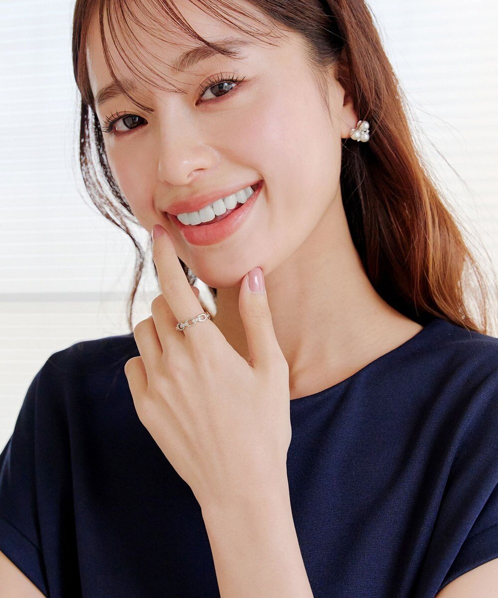 Tiaclasse 【安田美沙子さん着用】キュービックチェーンリング 