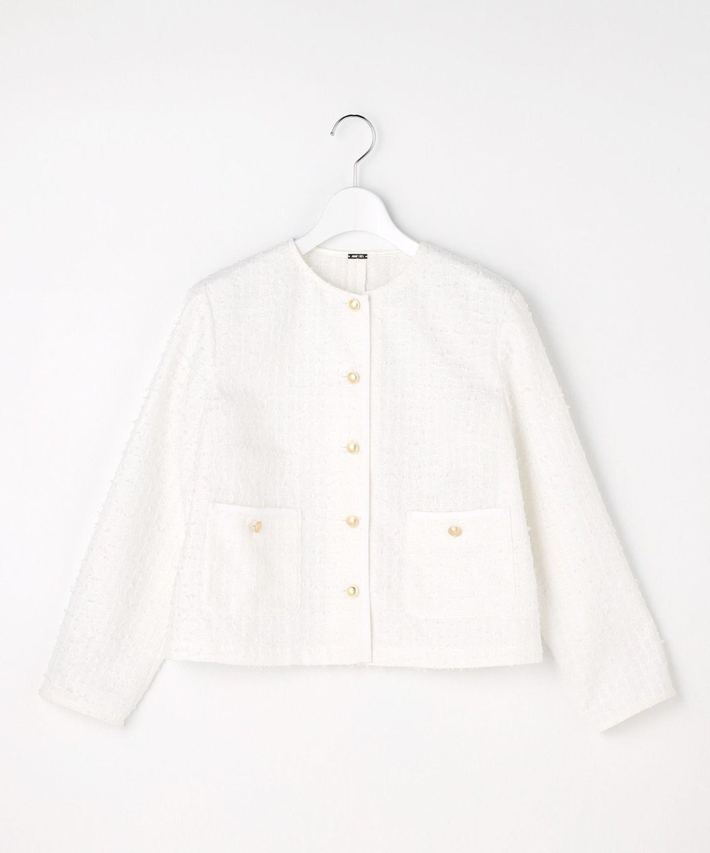 ANY SIS L リボンヤーンライトツイード ジャケット 