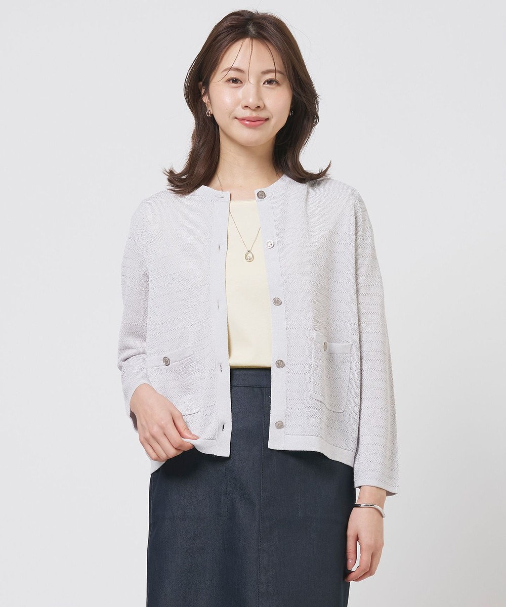J.PRESS LADIES Paper Blend Summer ニット ジャケット 