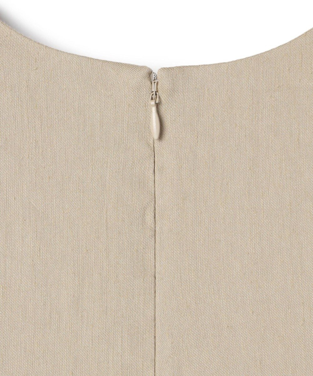 BEIGE， MICA / リネンブレンドノースリーブロングドレス 