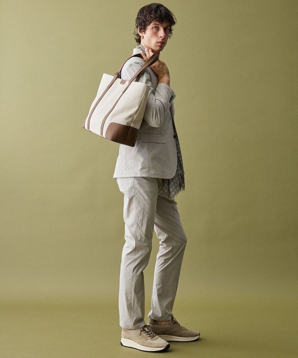 JOSEPH ABBOUD 【軽量/バッグINバッグ付き】ヘリンボンキャンバス トートバッグ 