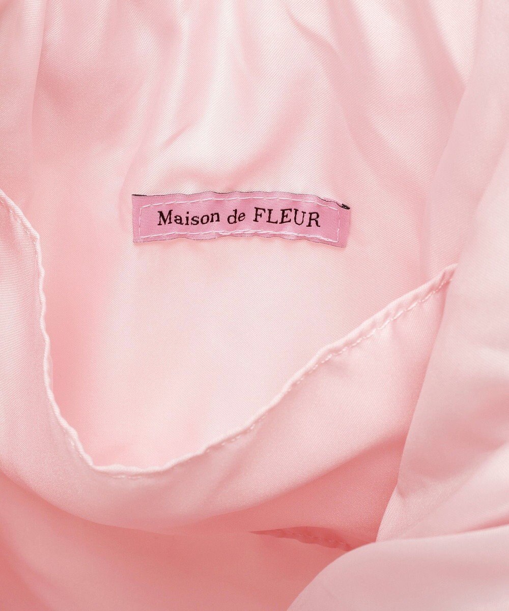 Maison de FLEUR ギンガムダブルリボンギャザートートバッグ 