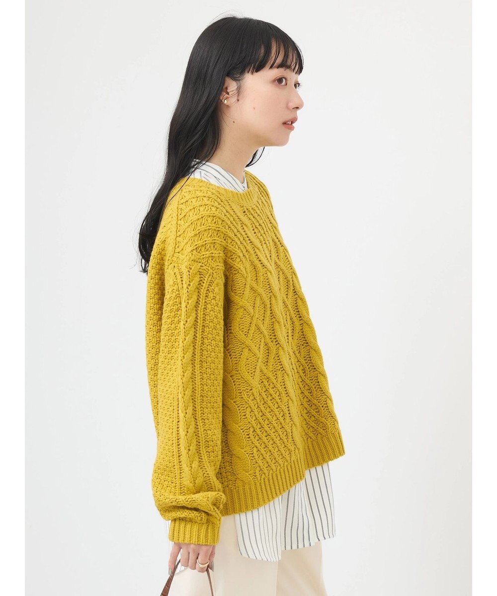 earth music&ecology ウォッシャブルケーブルプルオーバー 