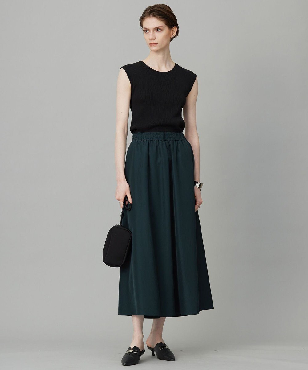 ICB L 【洗える】オーガニックコットンリブ ノースリーブニット 