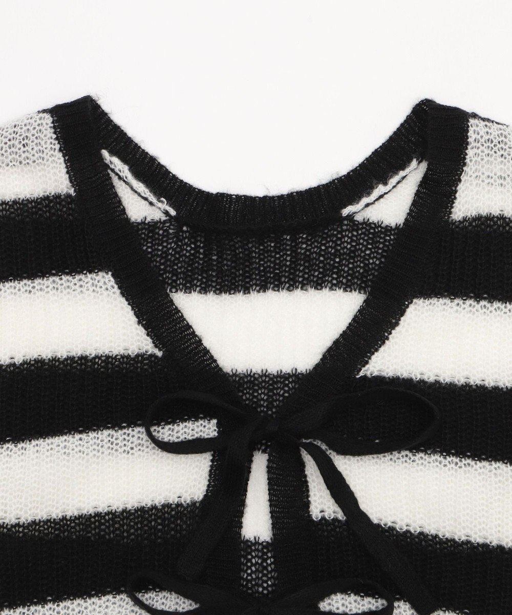 WEGO 【25年秋冬新作】モヘアタッチ2WAYリボンカーデ 