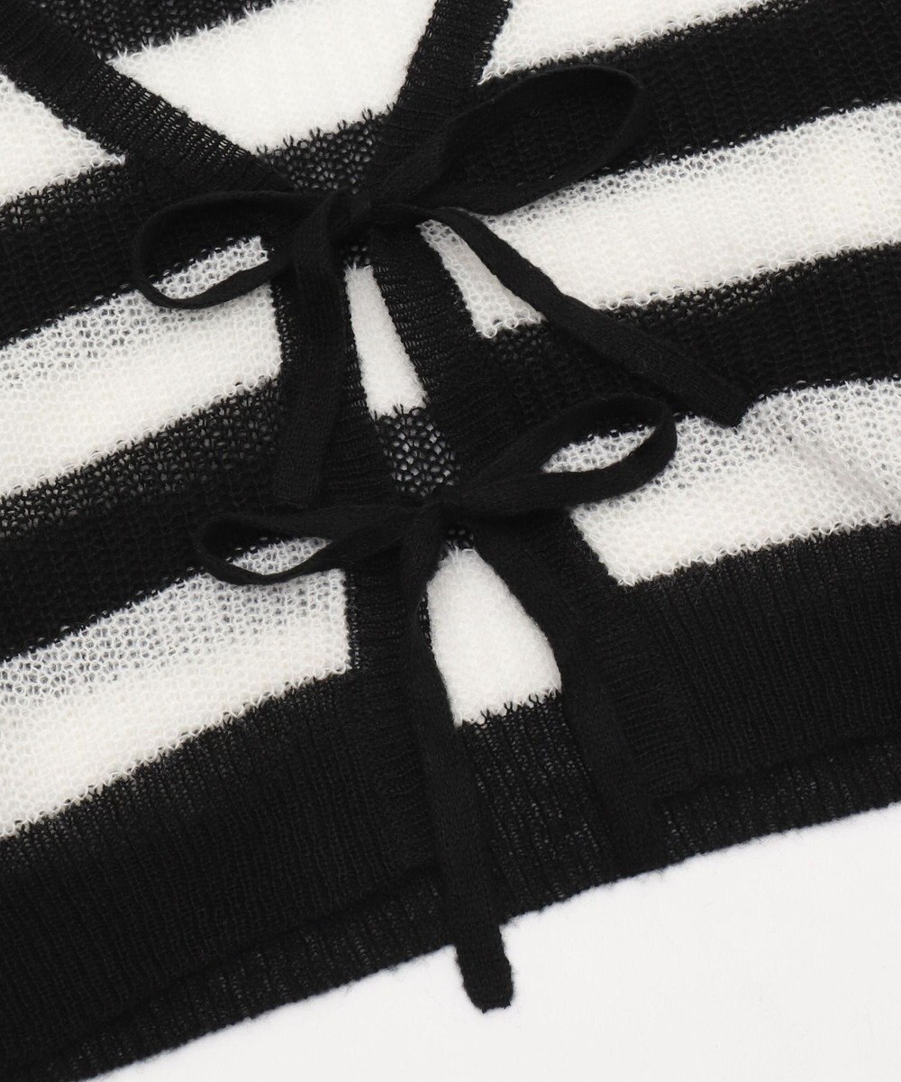 WEGO 【25年秋冬新作】モヘアタッチ2WAYリボンカーデ 