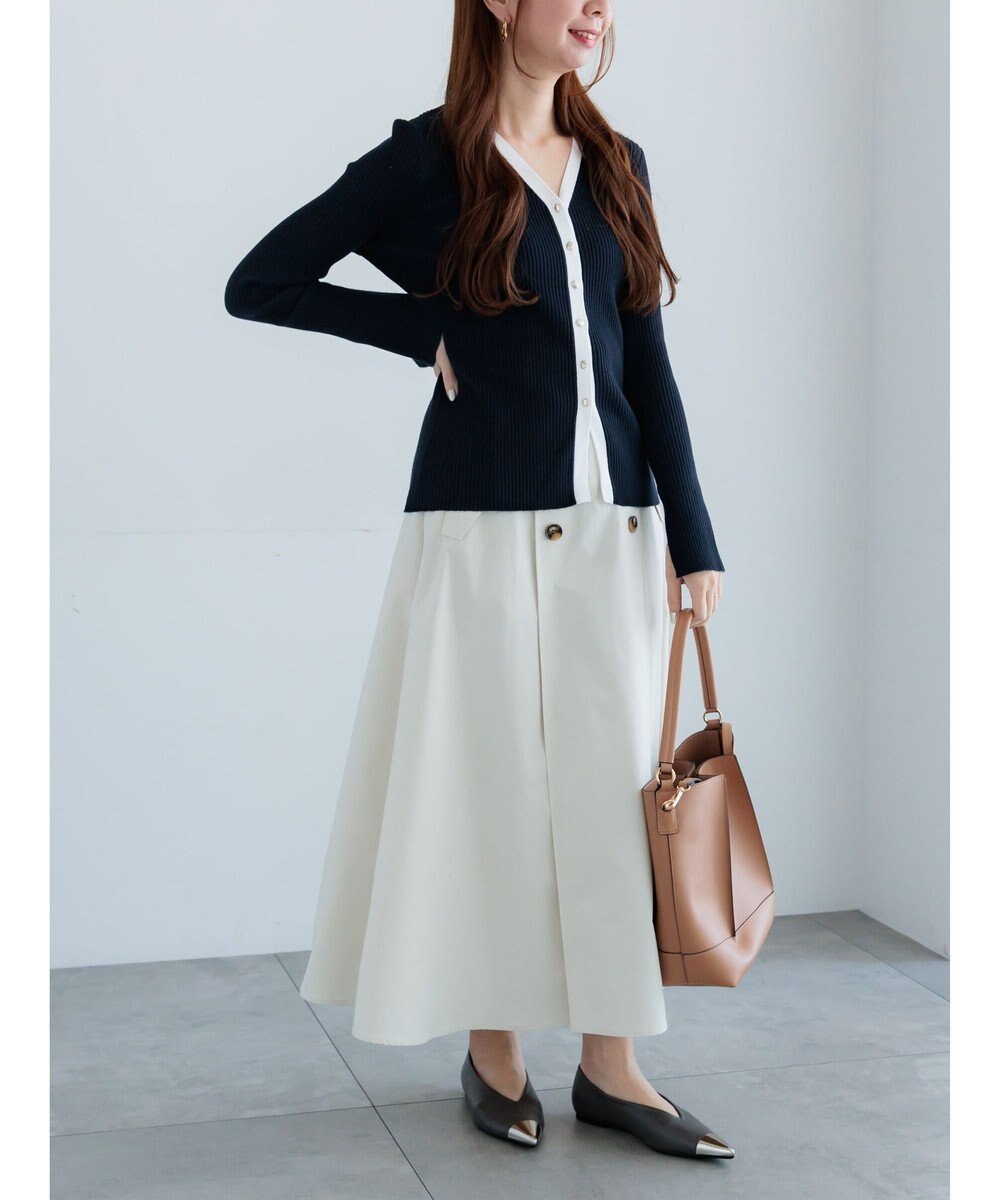 Te chichi リブVネックカーディガン 