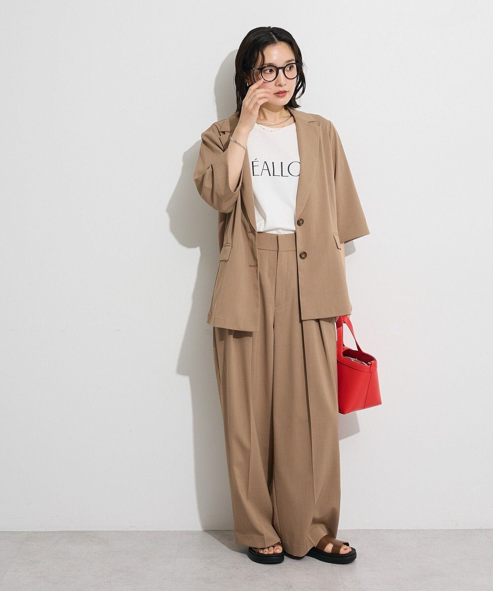 Green Parks タックワイドパンツ 