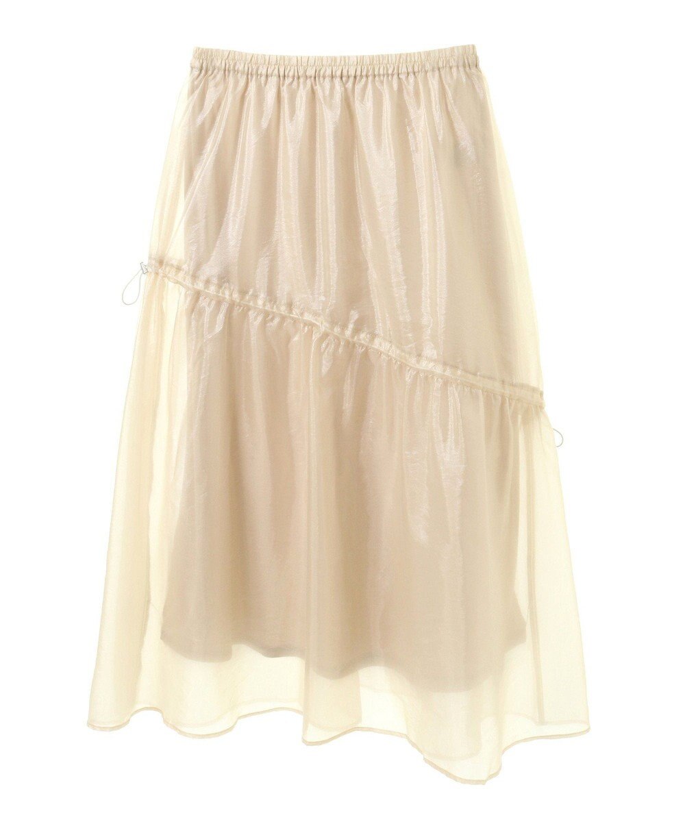 Green Parks シアーシャイニードロストティアードスカート 