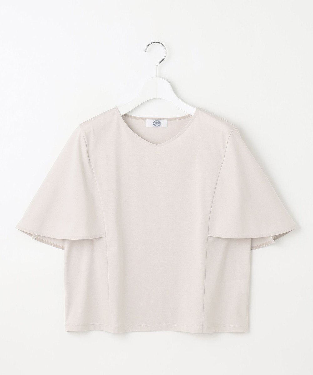 J.PRESS LADIES 【洗える・接触冷感】プレーティングジャージー ケープ風 カットソー 