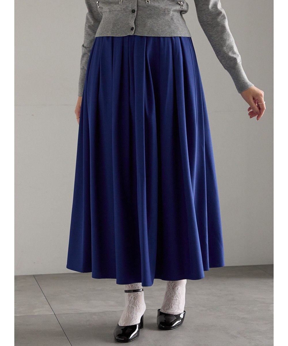 Te chichi フラッフィーツイルタックフレアスカート 