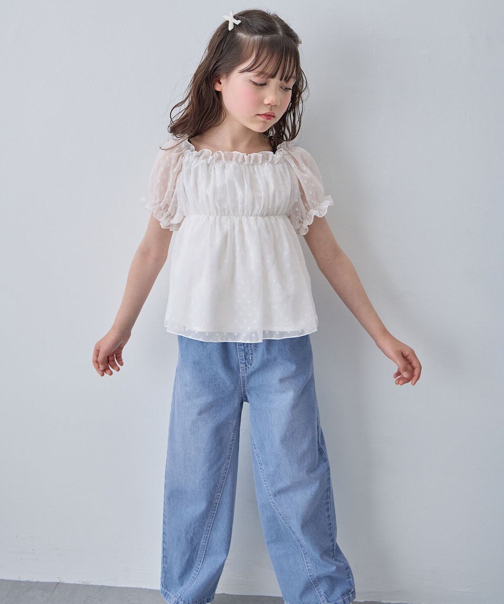 ANY KIDS 【一部店舗/WEB先行販売アイテム】2WAY シアードビーブラウス 