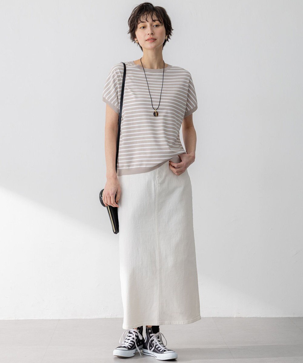 23区 L 【新色追加/洗える】レーヨンポリエステルストレッチ プルオーバー ニット 