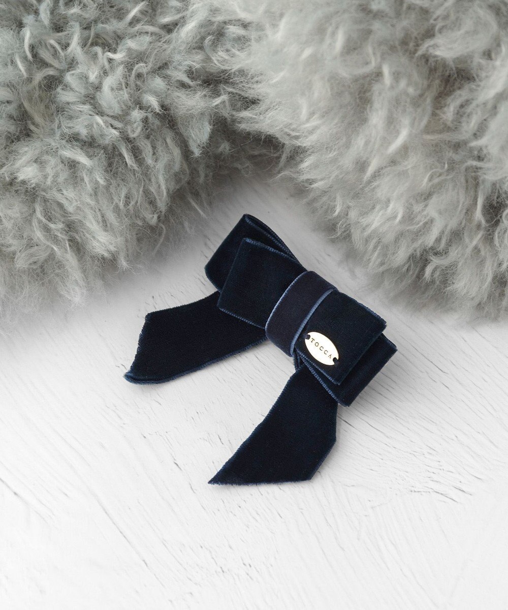 TOCCA 【ブローチ取り外し可】VELVET RIBBON FURTIPPET ティペット 