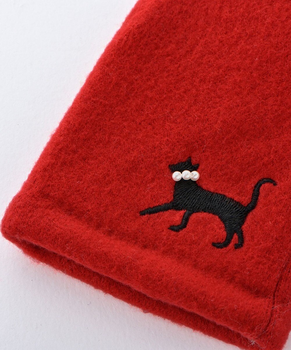 ORuKuBET おさんぽねこ刺繍ジャージグローブ(WOMEN)【タッチパネル対応】 