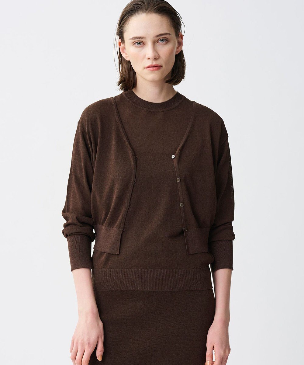 uncrave シアーニット 2WAYカーディガン 