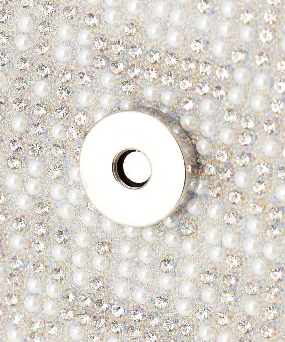 GRACE CONTINENTAL パターンラインストーンクラッチバッグ 