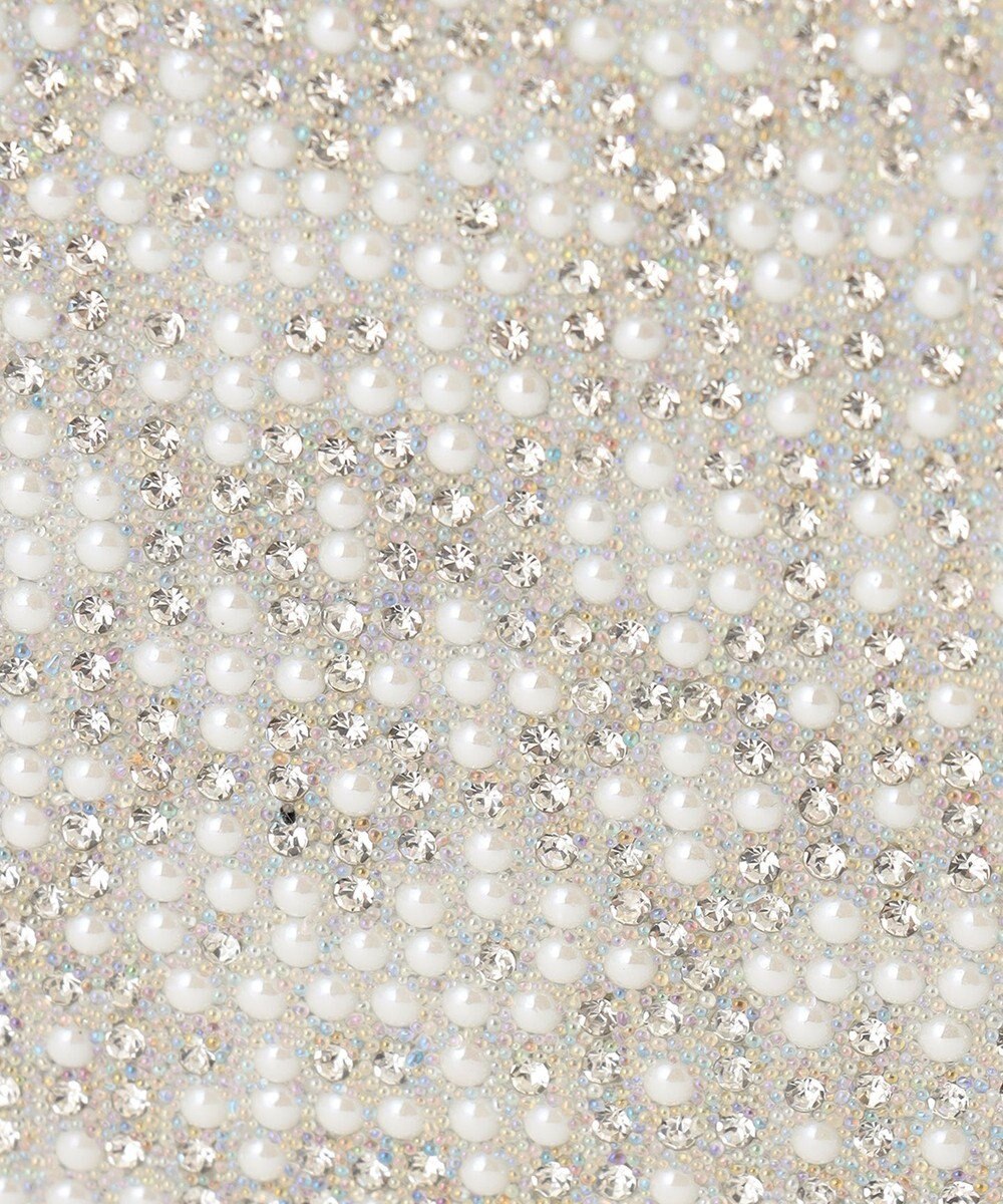 GRACE CONTINENTAL パターンラインストーンクラッチバッグ 