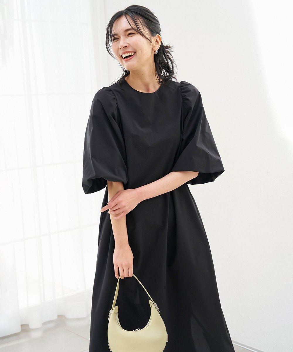 UNFILO FINE MOVE ボリュームスリーブ ワンピース 