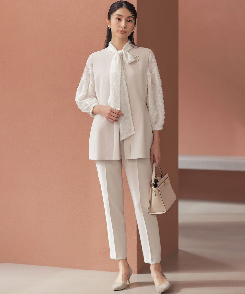 組曲 L 【KUMIKYOKU NAVY】コンフォータブルドレープ ジレ 