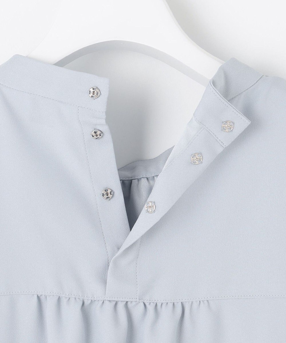 J.PRESS LADIES L 【洗える】ヌーディスバックサテン スタンドカラー ブラウス 