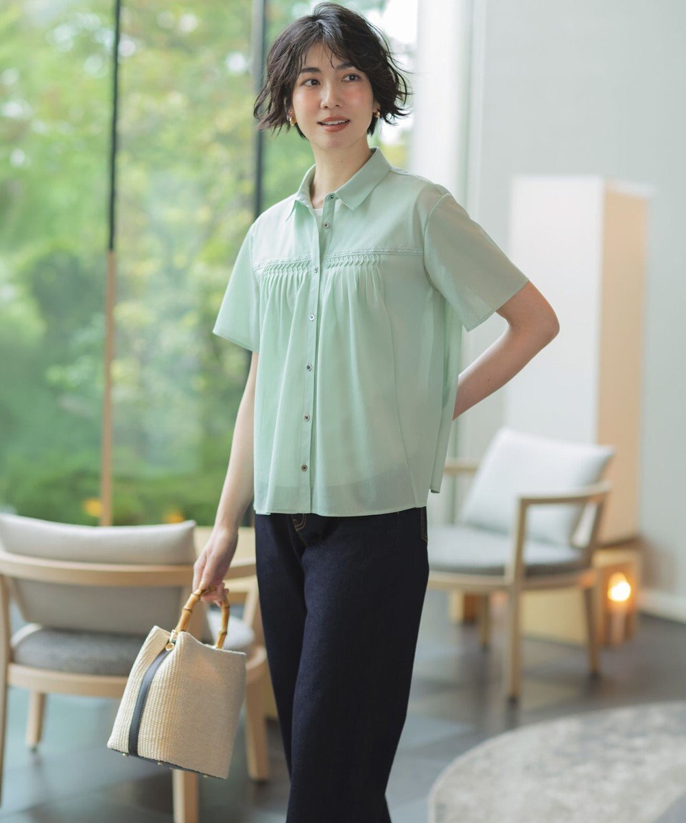 J.PRESS LADIES 【レイヤードスタイルに】FINE COTTON SLEEVELESS タンクトップ 