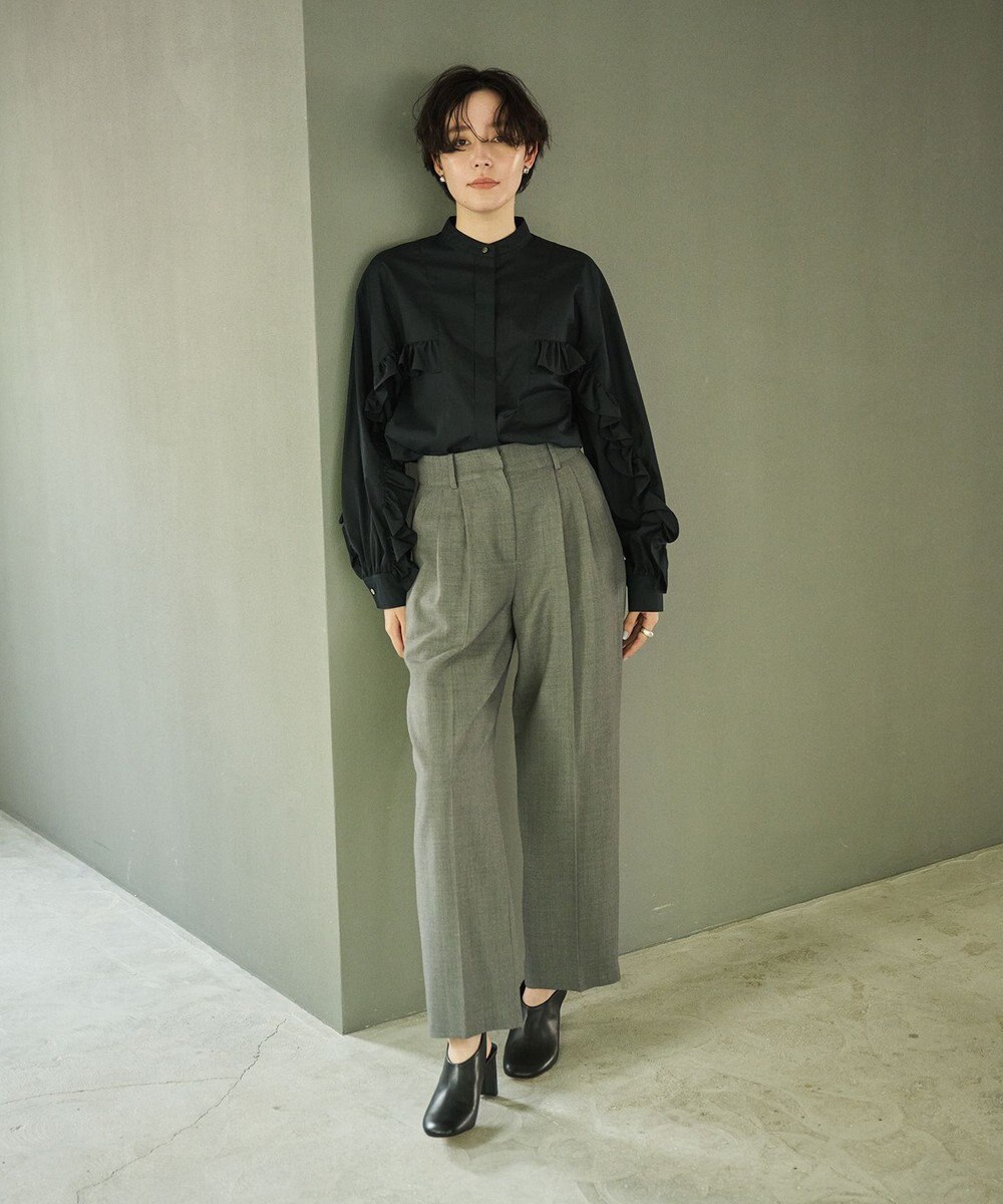 #Newans 2タックセンタープレスパンツ 