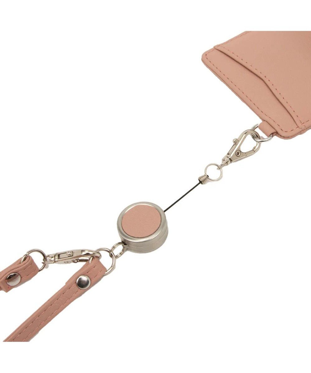 CLATHAS ワッフル リール付きパスケース 