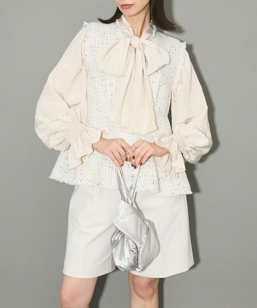 Green Parks ツイードペプラムベスト 