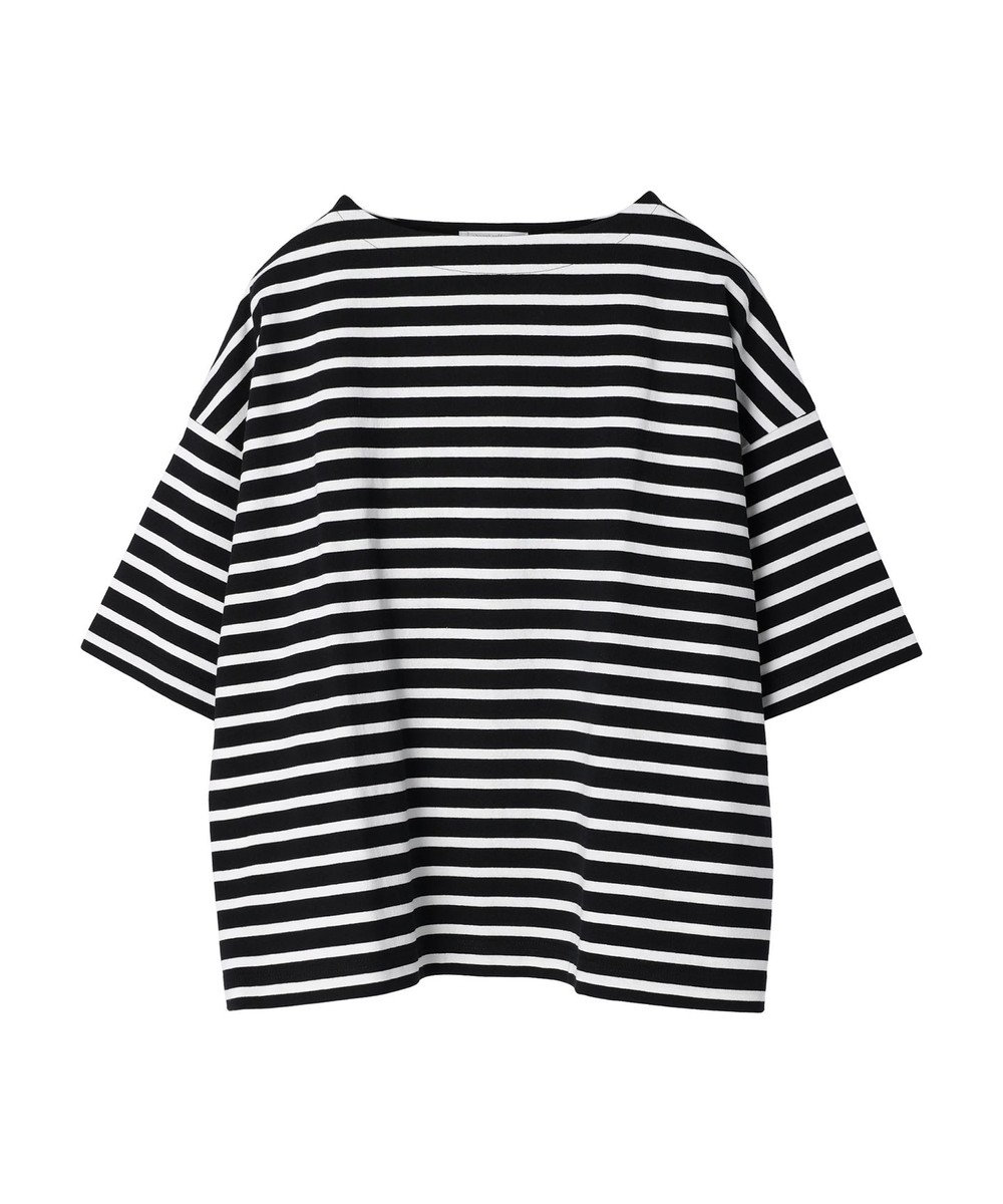 Green Parks ボーダーボートネック７分袖プルオーバー 