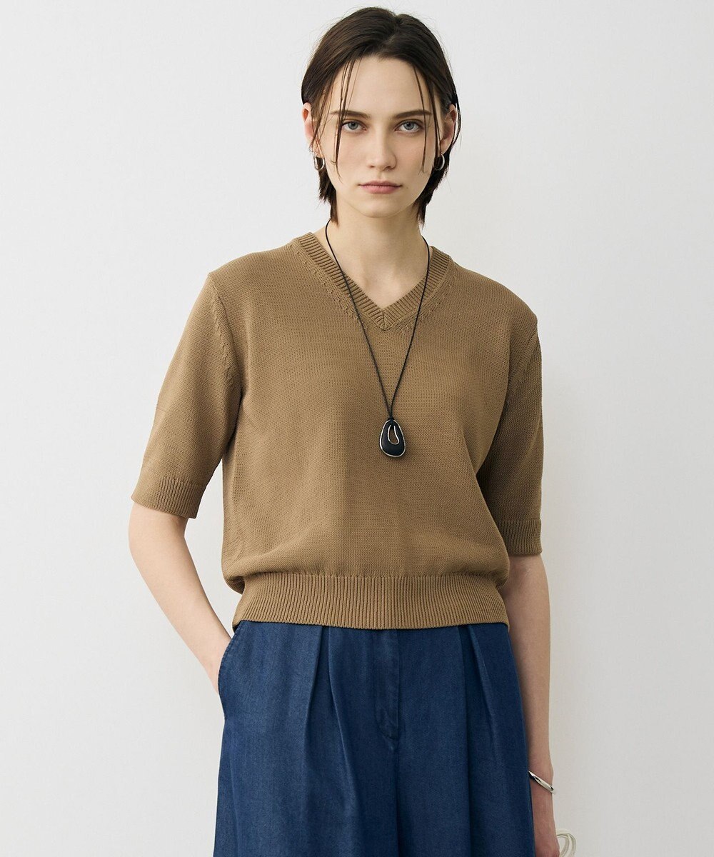 ICB ブライトコイル Vネックニット 