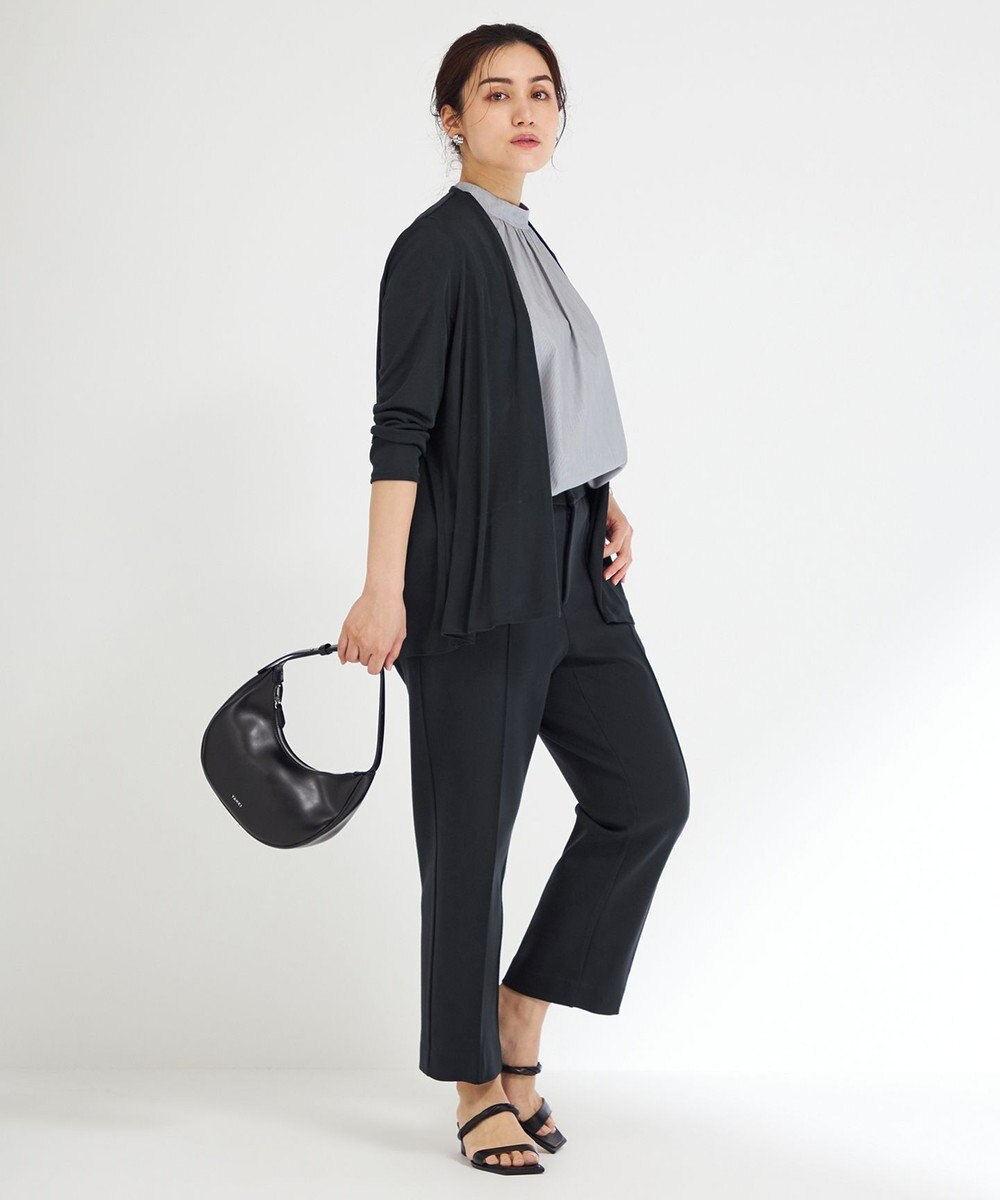 23区 L 【Lサイズ限定】ソフトストレッチポンチ テーパードパンツ 