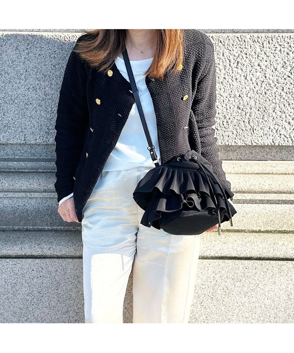 LA BAGAGERIE 【インスタグラマー chiyoさん×LA BAGAGERIE】フリルバケットバッグ 
